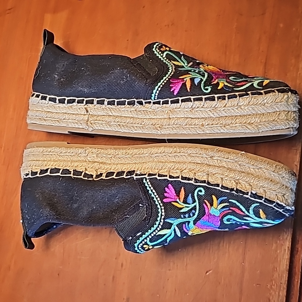 Sam Edelman embroidered fishy espardrilles 10B - Picture 2 of 6